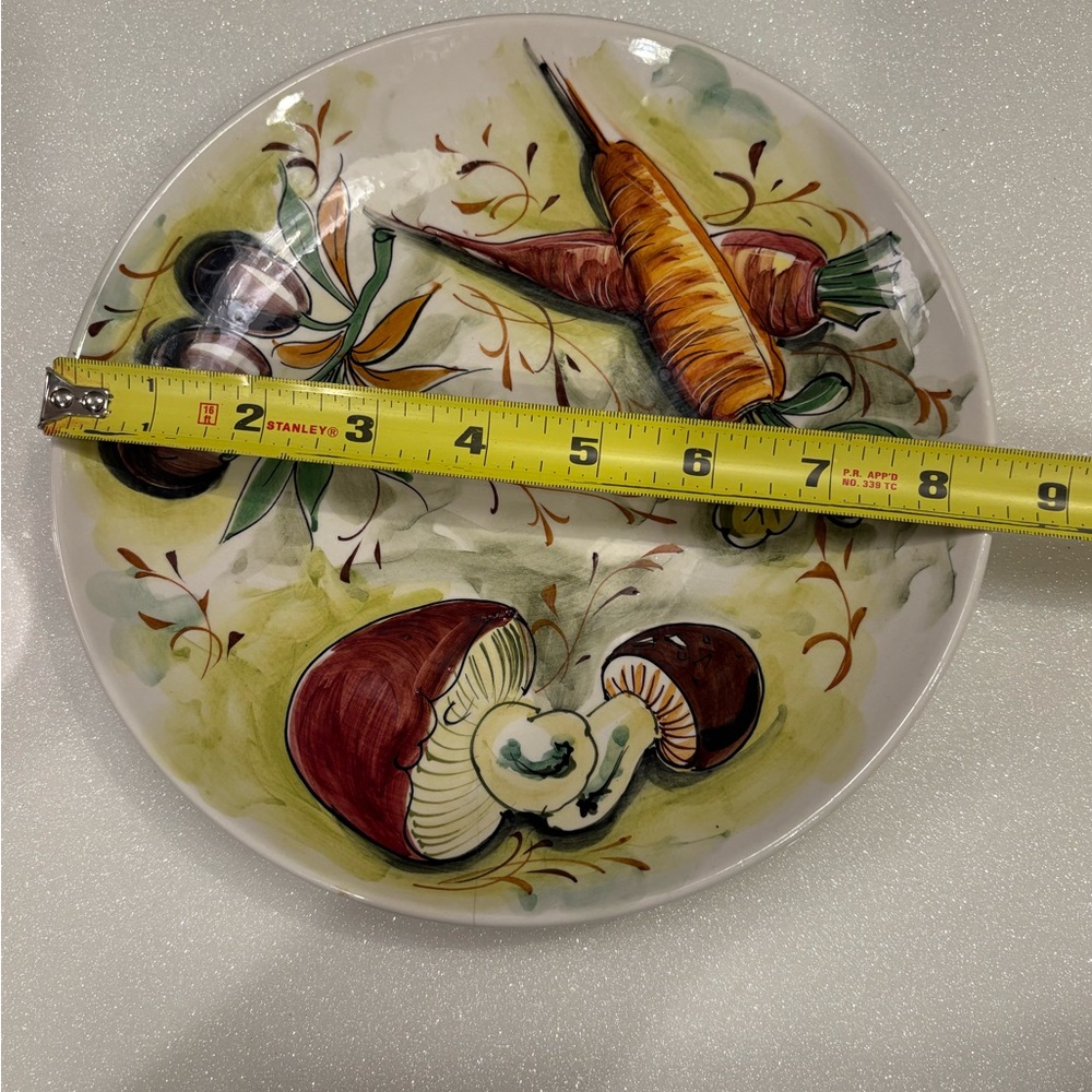 MANCIOLI Italian Hand Painted Ceramic Plate Clock - Picture 7 of 7